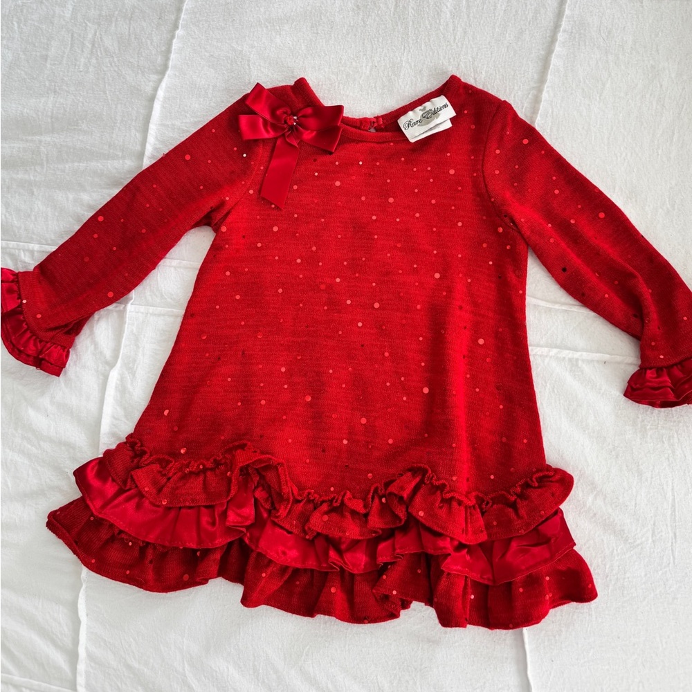 Rare Editions Red Ruffle Dress